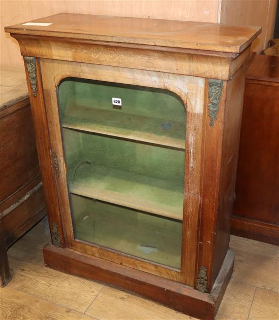 A Victorian walnut pier cabinet W.74cm